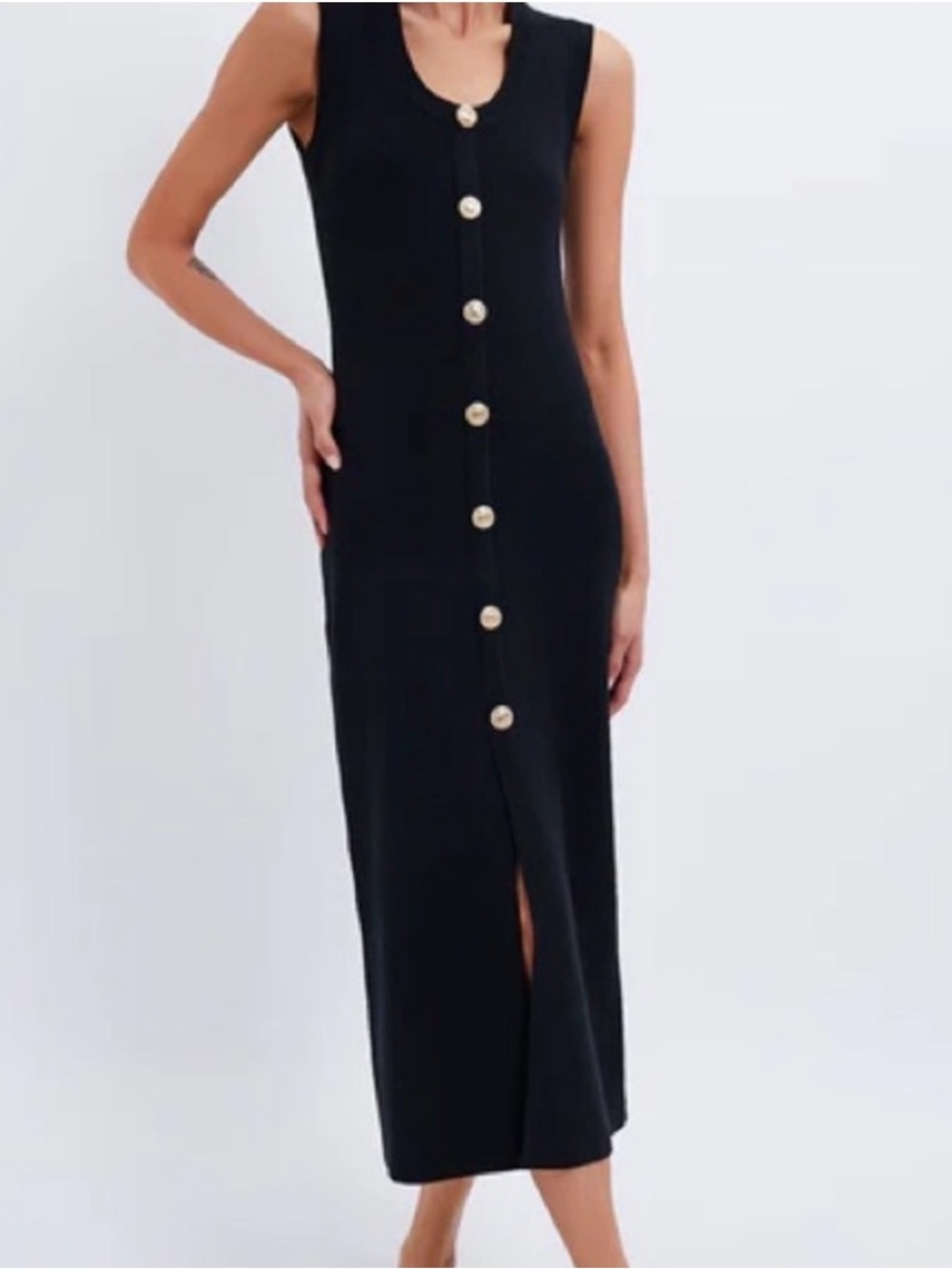 Hyacinth House Black knit Richie dress